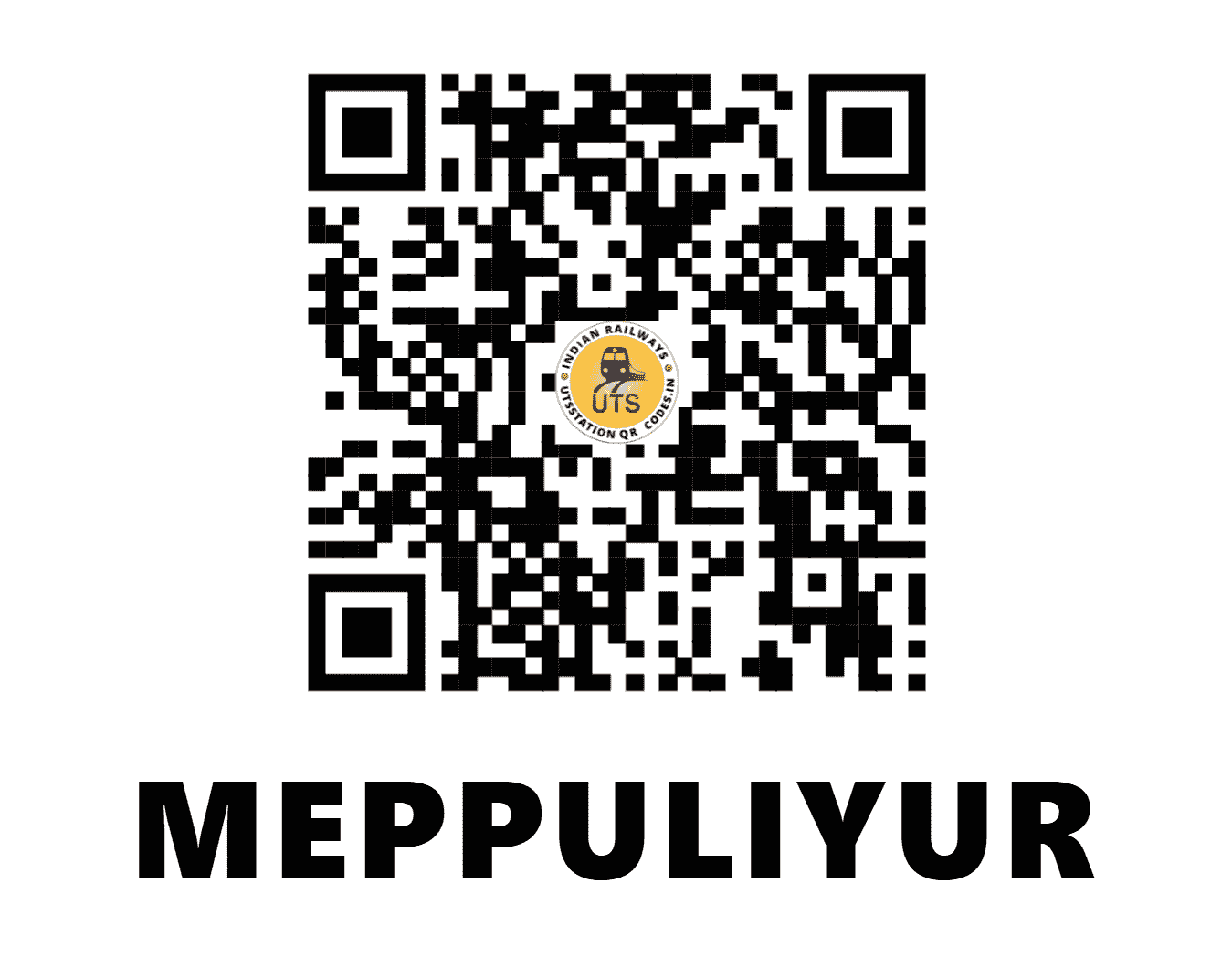 UTS QR Code for MEPPULIYUR - MPLY - SR (TAMIL NADU)